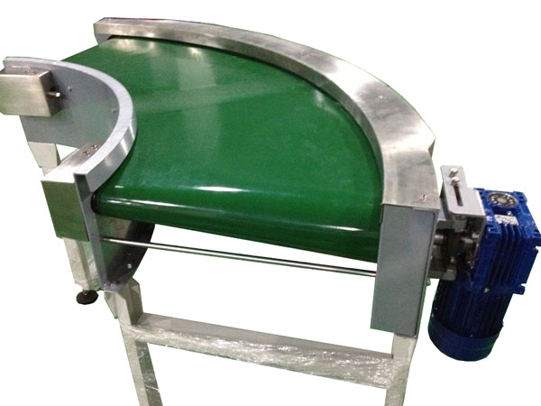 弧形皮带输送机-金属输送带-斜滚筒输送机